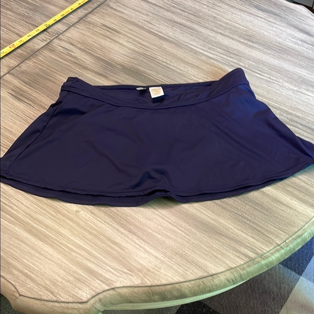 Anne Cole Navy Blue Skirt Bikini Bottom